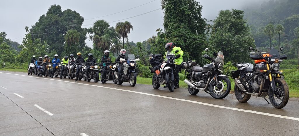 Motorcycle formation photograph
